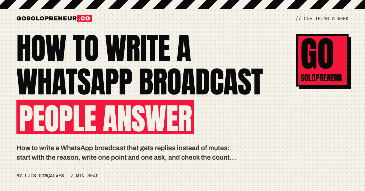How to Write a WhatsApp Broadcast People Answer