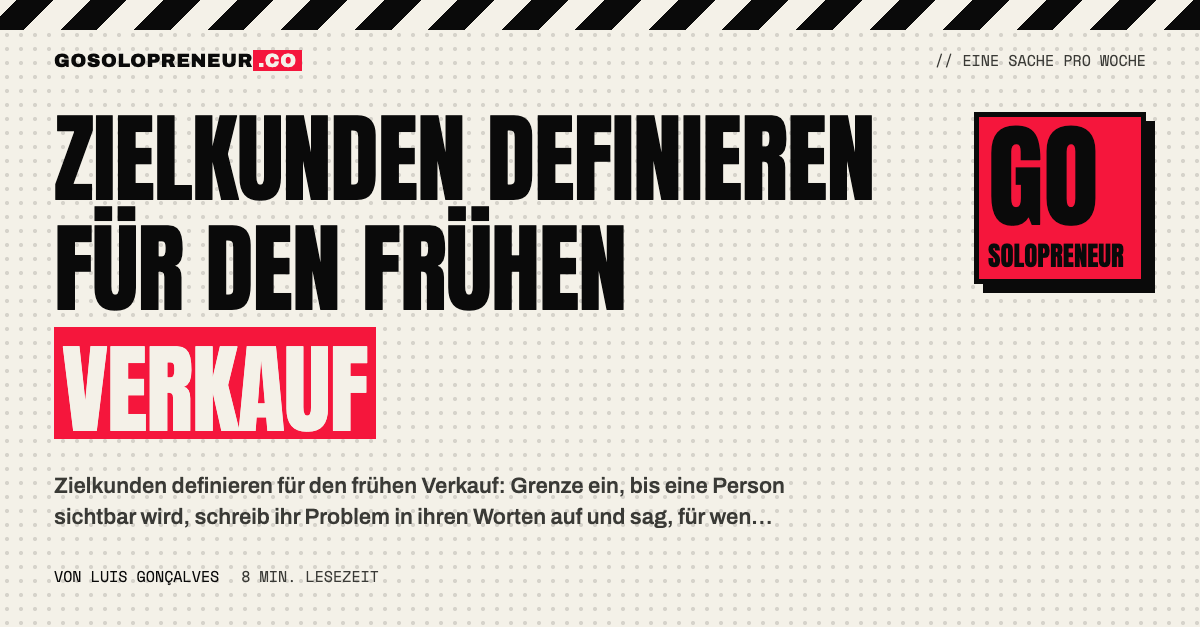 Zielkunden definieren: Skizze einer konkreten Person mit Rolle, Situation und Problem