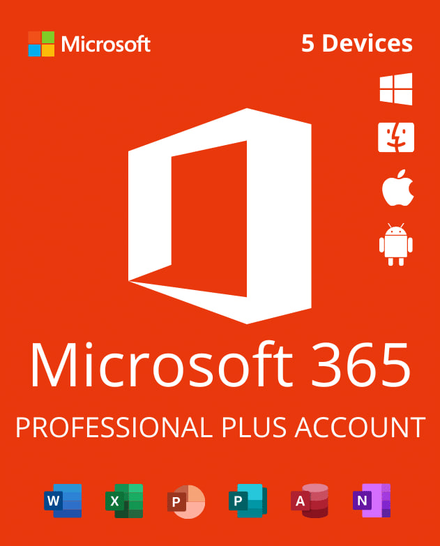 ✅ Office 365 pro Account ✅5 devices (1 year warranty)