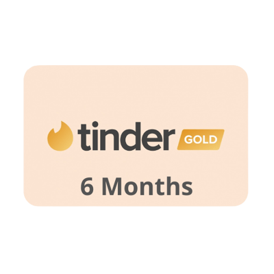 Tinder Gold 6 months Gift Card