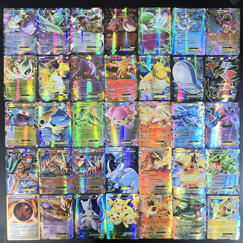 100 pokemon gx cards with a card book