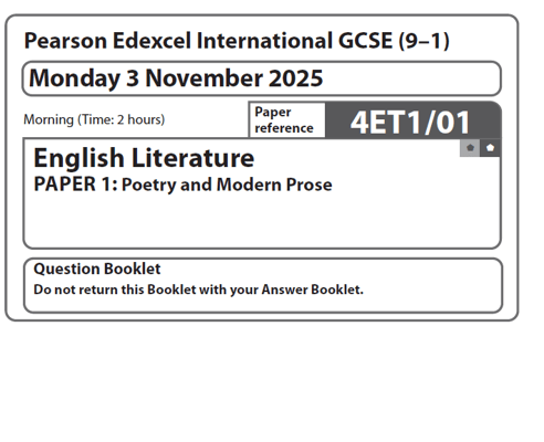 EDXCEL IGCSE ENGLISH LITERATURE 2025 OCTOBER QUESTION PAPERS WITH MARKING SCHEME