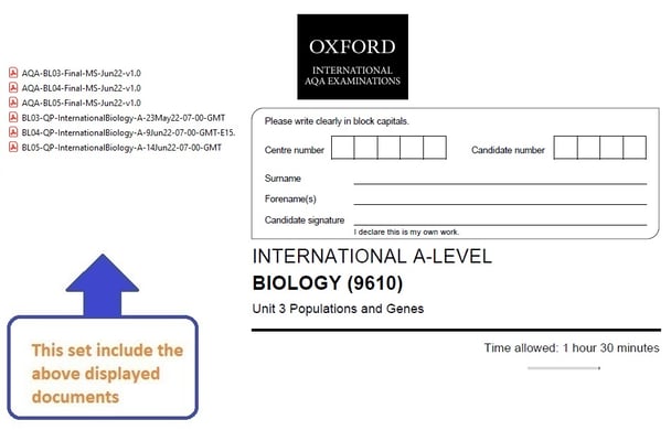OXFORD AQA A LEVEL BIOLOGY 2022 JUNE  PAPERS WITH MARKSCHEMES
