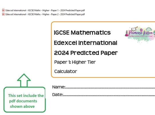 Edexcel IGCSE Maths Higher Predicted Papers 2024 