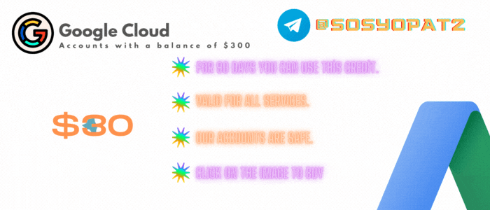 ⭐GOOGLE CLOUD⭐$300 CREDITS⭐ONLY $30