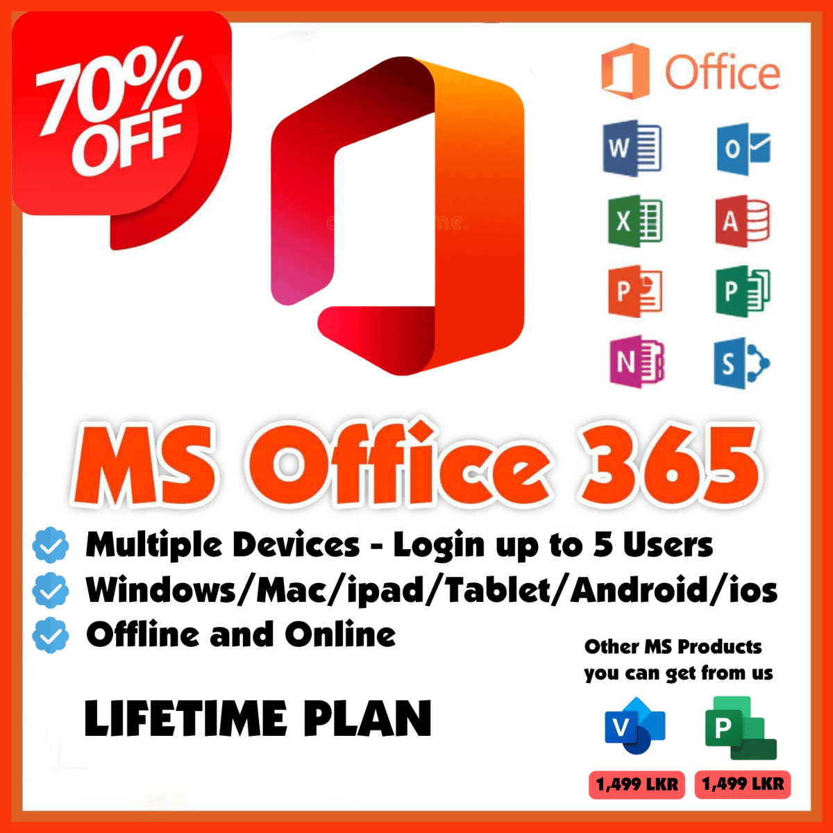 Microsoft Office 365 - LifeTime Private Account