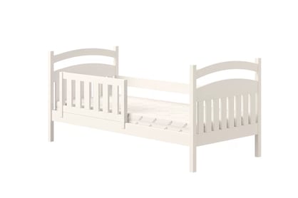 Amely fából készült gyermekágy - fehér / 70x140 postel dzieciece z nozkami 