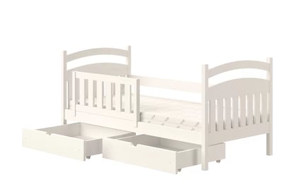 Amely fából készült gyermekágy - fehér / 80x200