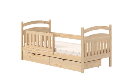 Amely fából készült gyermekágy - fenyőfa / 80x180 postel dzieciece z szfladami 