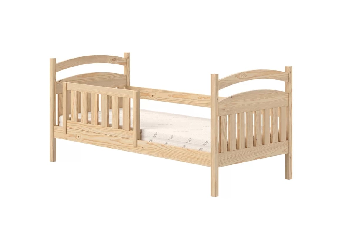 Amely fából készült gyermekágy - fenyőfa / 80x180 postel z barierka 