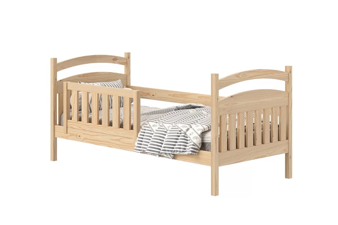 Amely fából készült gyermekágy - fenyőfa / 80x190 postel dzieciece z barierka