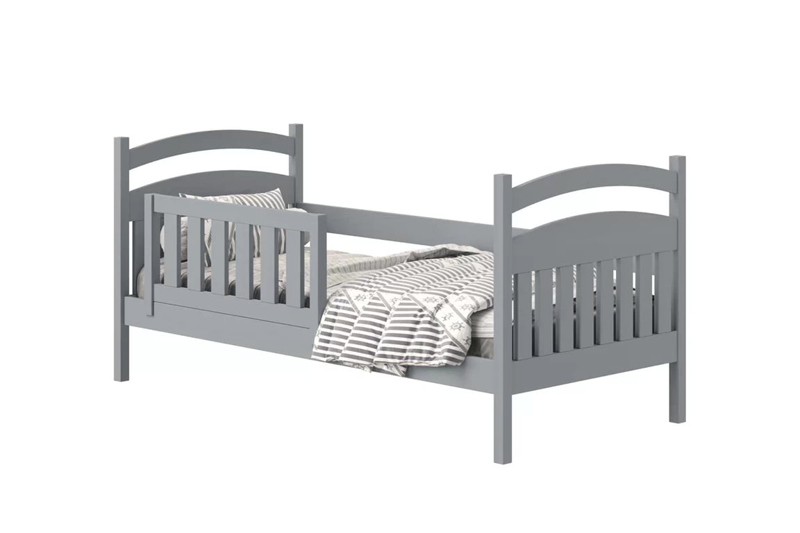 Amely fából készült gyermekágy - szürke / 80x180 szürke postel dreniane Bez zásuvek