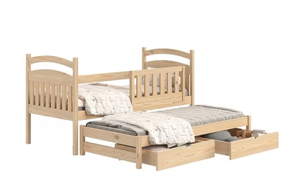 Amely gyerekágy, kihúzható alsószinttel - fenyőfa / 80x160 postel sosnowe dwuosobowe 