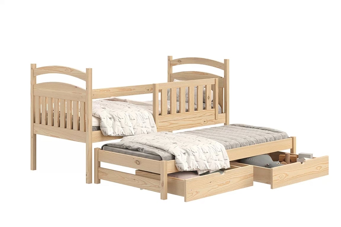 Amely gyerekágy, kihúzható alsószinttel - fenyőfa / 80x160 postel sosnowe dwuosobowe 