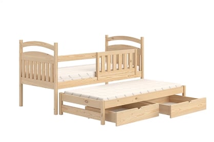 Detská posteľ s prístelkou Amely - Farba Borovica, rozmer 90x200