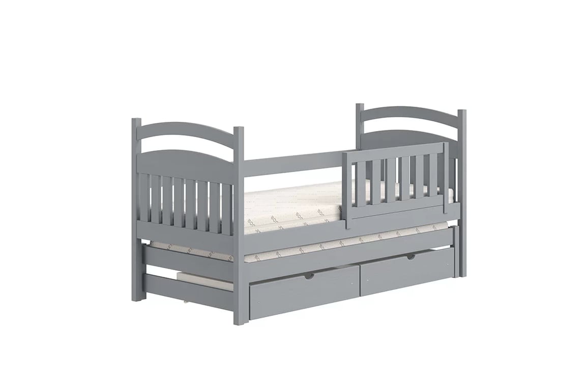 Amely gyerekágy, kihúzható alsószinttel - szürke / 80x160 postel kihúzhato fiokokkal 