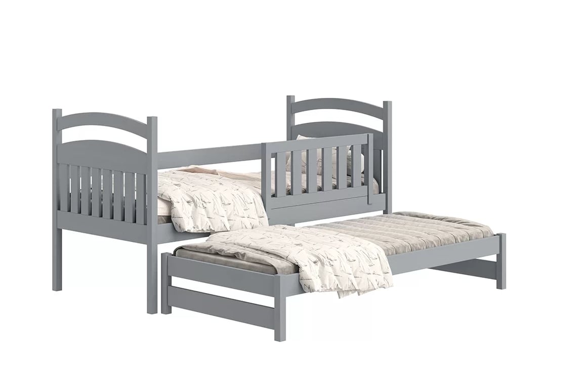 Amely gyerekágy, kihúzható alsószinttel - szürke / 80x160 postel 2os