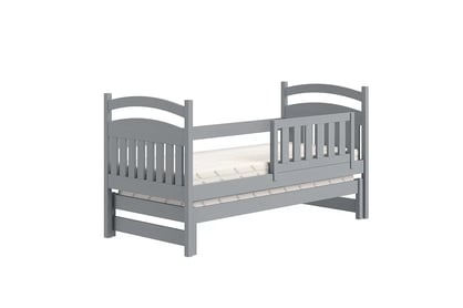 Amely gyerekágy, kihúzható alsószinttel - szürke / 80x180 szürke postel dzieciece 