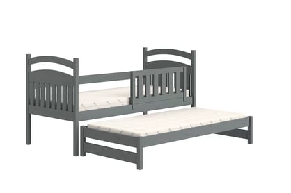 Amely gyerekágy, kihúzható alsószinttel - grafitszürke / 80x200 postel dzieciece z wysuwem 