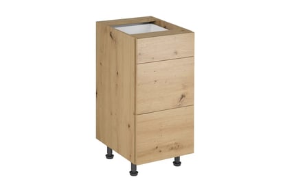 Langen D40S3 alsószekrény 3 fiókkal - artisan tölgy