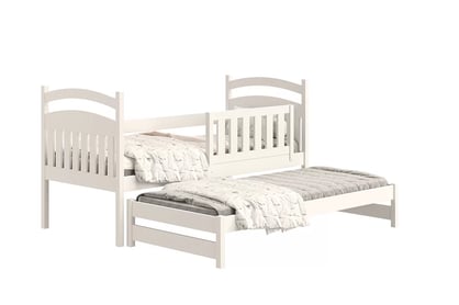 Amely gyerekágy, kihúzható alsószinttel - fehér / 80x190 postel dzieciece z barierka 
