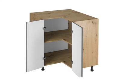 Langen D90N alsószekrény sarok, 2 ajtóval - beige Langen D90N - wnetrze Skříňky dolnej naroznej - színárnyalatot Beige Mat