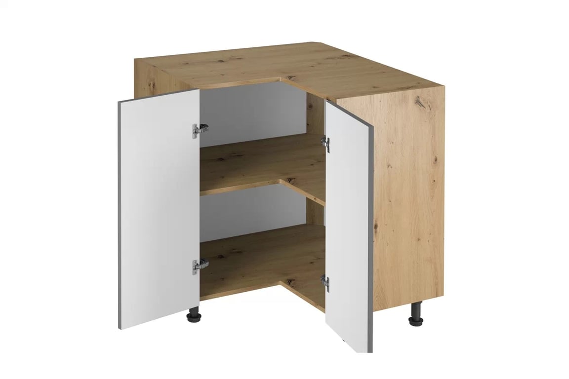 Langen D90N alsószekrény sarok, 2 ajtóval - beige Langen D90N - wnetrze Skříňky dolnej naroznej - színárnyalatot Beige Mat