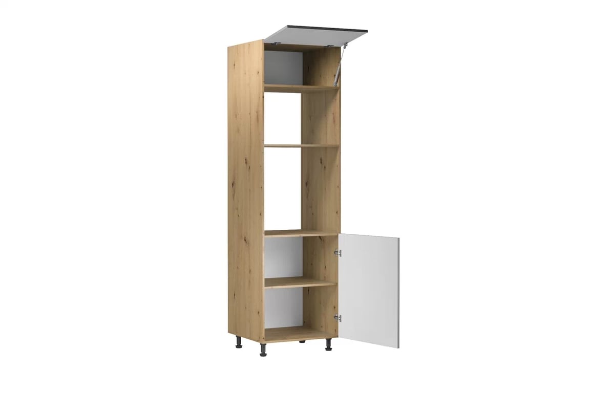 Langen D60PM konyhai oszlop sütő és mikrohullámú beépítéséhez - szürke Langen D60PM - wnetrze Skříňky do zabudowy piekranika i mikrofalowki - Beige Mat 