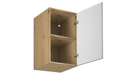 Langen G45G mély fali szekrény, 1 ajtóval - szürke Langen G45G - wnetrze Skříňky wiszacej glebokiej jednodrzwiowej - színárnyalatot Beige Mat