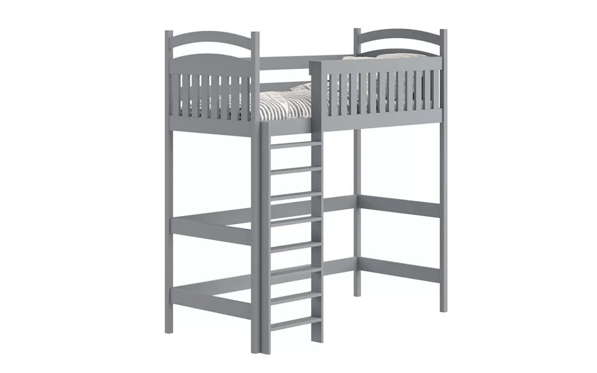 Amely galériás ágy - szürke / 80x200 postel z miejscem na Psací stůl 