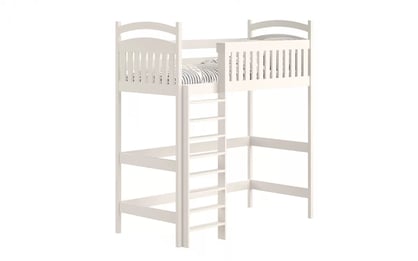Amely galériás ágy - fehér / 80x190 Bílá magasított gyermekek