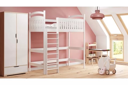 Amely galériás ágy - fehér / 80x190 postel dziciece na antresoli 