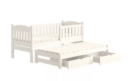 Alvins kihúzható gyermekágy - fehér / 80x190