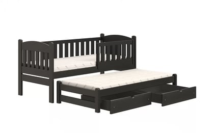 Pat Alvins copii extensibil - 90x180 / negru 