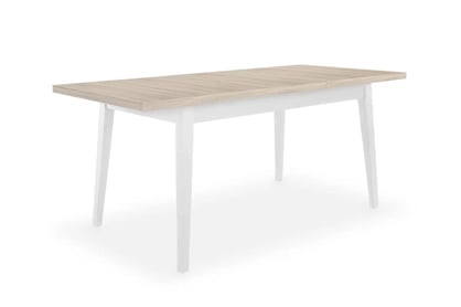 Rozkládací jídelní stůl Paris 160-200 cm - dub sonoma / bílé nohy