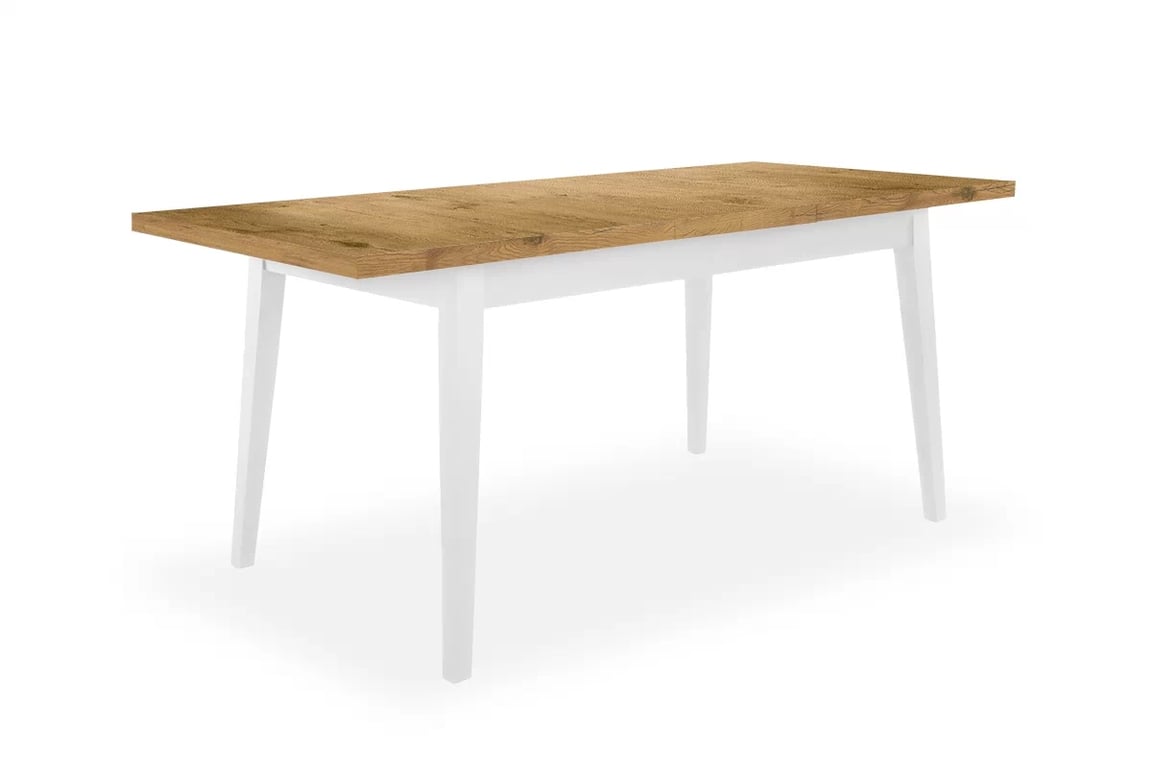 Rozkládací jídelní stůl Paris 200-250 cm - dub lancelot / bílé nohy Stůl pro jídelny