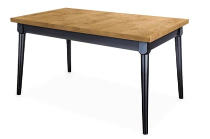 Rozkládací jídelní stůl Ibiza 160-200 cm - dub lancelot / černé nohy