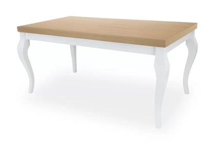 Rozkládací jídelní stůl Fiorini 160-200 cm - buk / bílé nohy