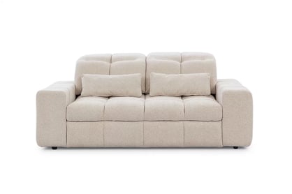 Canapea electrică 2 locuri Magnelio II – bouclé bej Raven 22 Canapea cu două locuri z electric retractabil scaun Magnelio II
