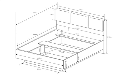 Postel do ložnice Arcano S vnitřním úložným prostorem160x200 - bílá/dub grandson postel do ložnice Arcano S vnitřním úložným prostorem160x200 - Bílý/Dub grandson