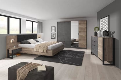 Zostava nábytku do spálňa Moduzo - Dub sand grange/matera