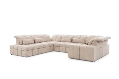 Colțar extensibil electric Magnelio U stânga – bouclé bej Catch Me 02