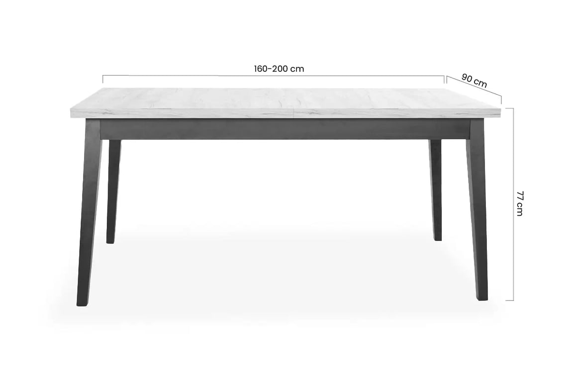 Rozkládací jídelní stůl Paris 160-200 cm - dub lancelot Stůl pro jídelny