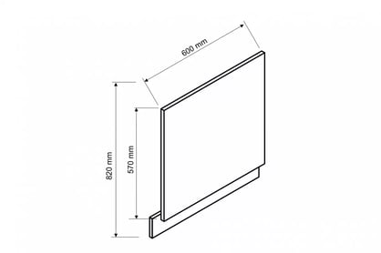 Dvierka na umývačku 60 cm s odkrytým panelom Sonja 60PO - Dub olejovaný Predná časť do umývačky 60 cm s odkrytým panelom Sonja 60PO - Dub olejowany