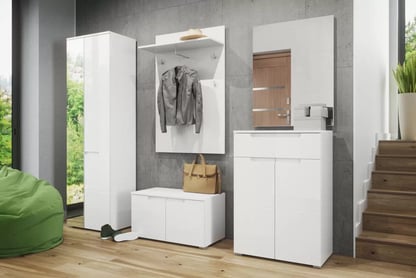 Věšák Alwa 20 80 cm - bílý lesk Věšák Selene 20 80 cm - Bílý lesk