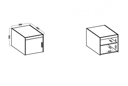 Nadstavec do Skrine Lena 1D - 60 cm - dub sonoma Nadstavec do Skrine Lena 1D - 60 cm - Dub sonoma