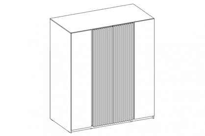 Dulap Sansi 2F2LAM - 200 cm - stejar evoke / negru / lamele stejar evoke dulap Kaja 2F2LAM - 200 cm - stejar evoke / negru / lamele stejar evoke