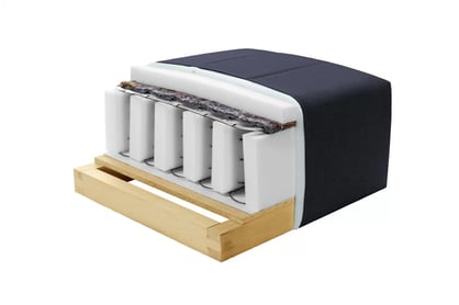 Canapea extensibilă Americanka cu spațiu de depozitare Gosia 105 - catifea maro Kronos 39 / rustic deschis Canapea rozkladana Amerykanka cu spațiu de depozitare Gosia 105 - maro catifea Kronos 39 / clar rustikal 