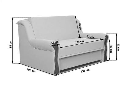 Canapea extensibilă Americanka cu spațiu de depozitare Gosia 105 - catifea maro Kronos 39 / rustic deschis Canapea rozkladana Amerykanka cu spațiu de depozitare Gosia 105 - maro catifea Kronos 39 / clar rustikal 