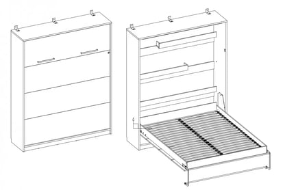 Canapea extensibilă verticală Genius 140x200 - stejar uleiat Polkotapczan pionowy Genius 140x200 - stejar olejowany